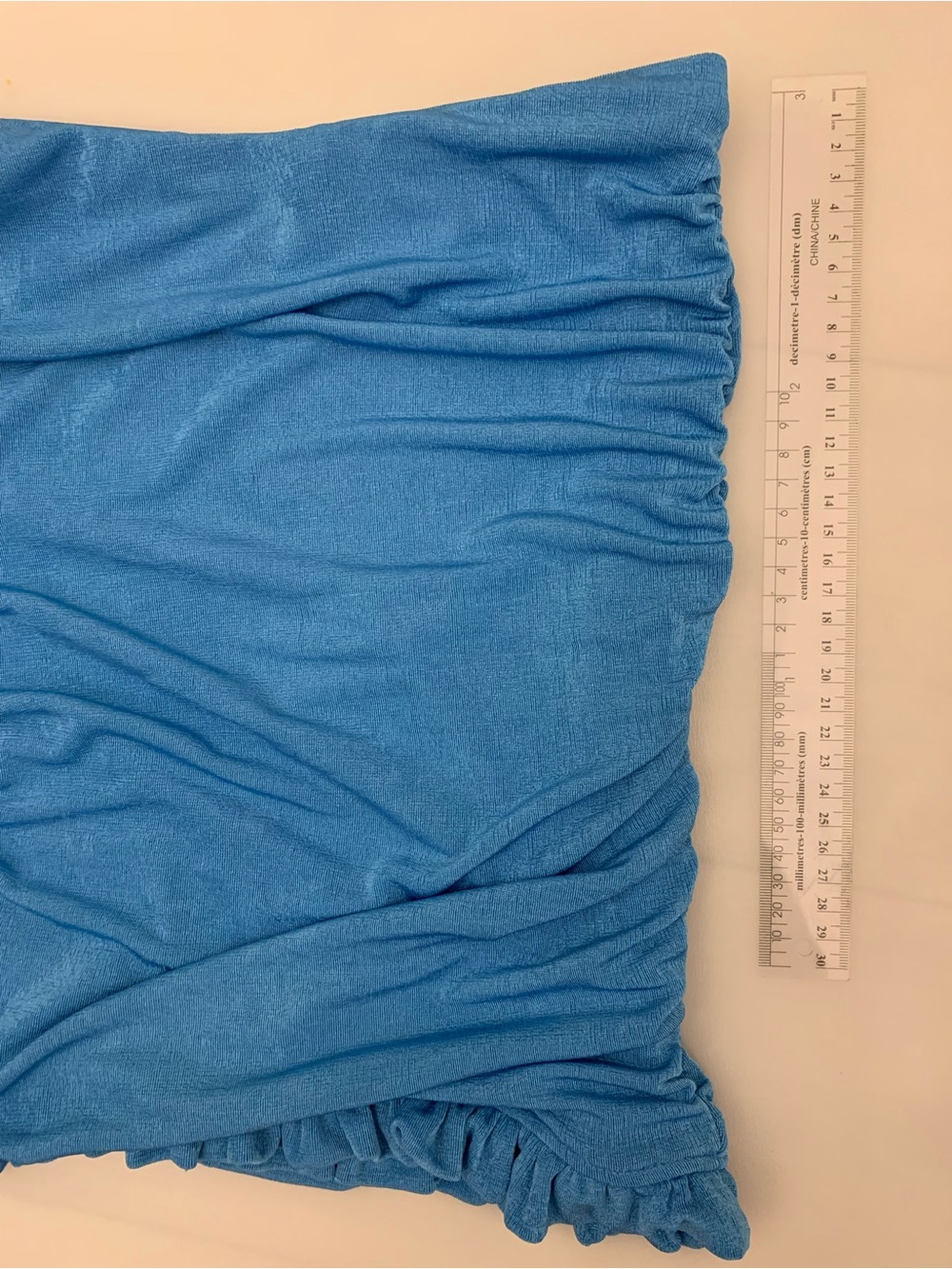 💙 SHEIN Blue Ruched Tube Top - Picture 4 of 4